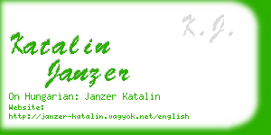 katalin janzer business card